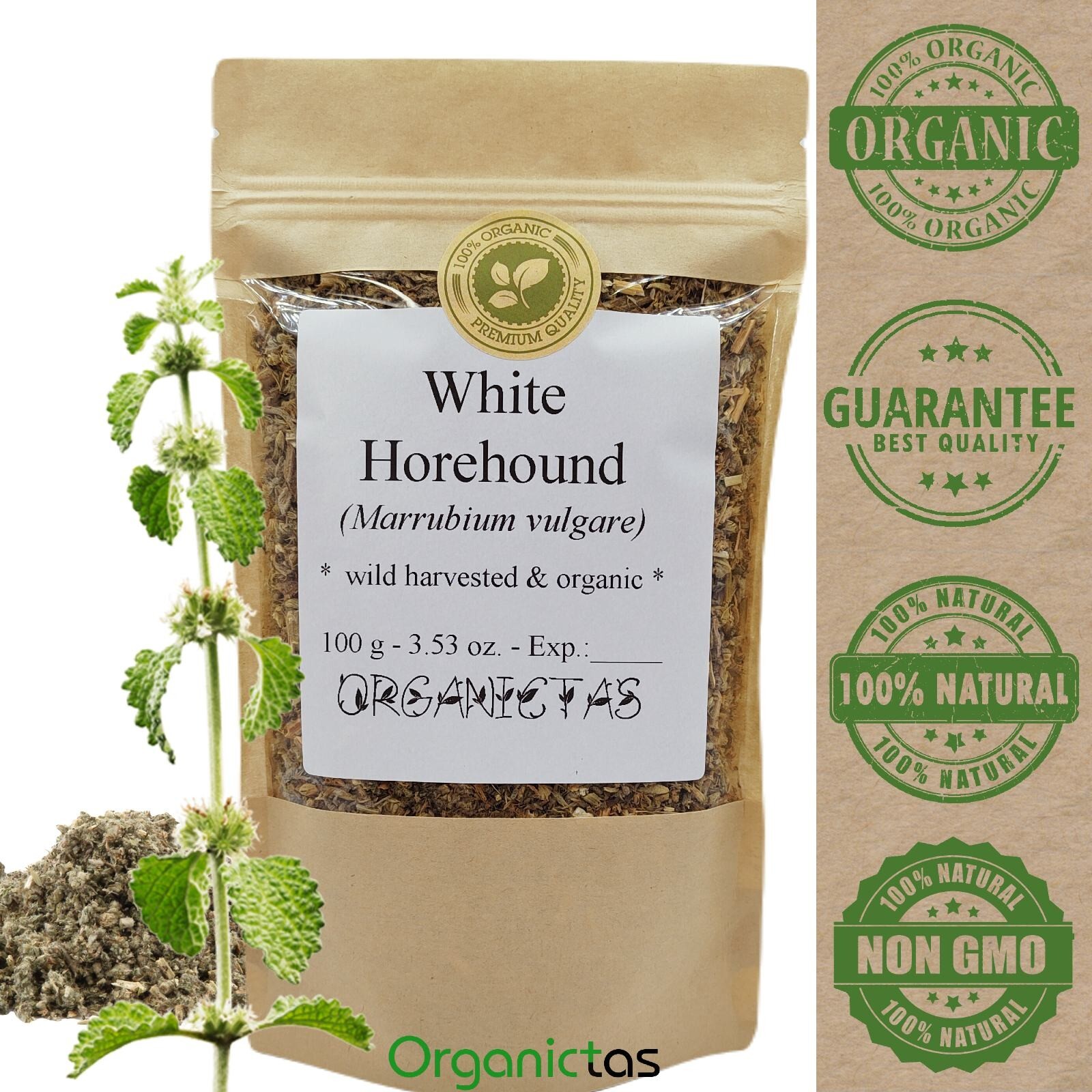 White Horehound Herb Tea – Dried, Cut & Loose Premium Organic Quality Marrubium
