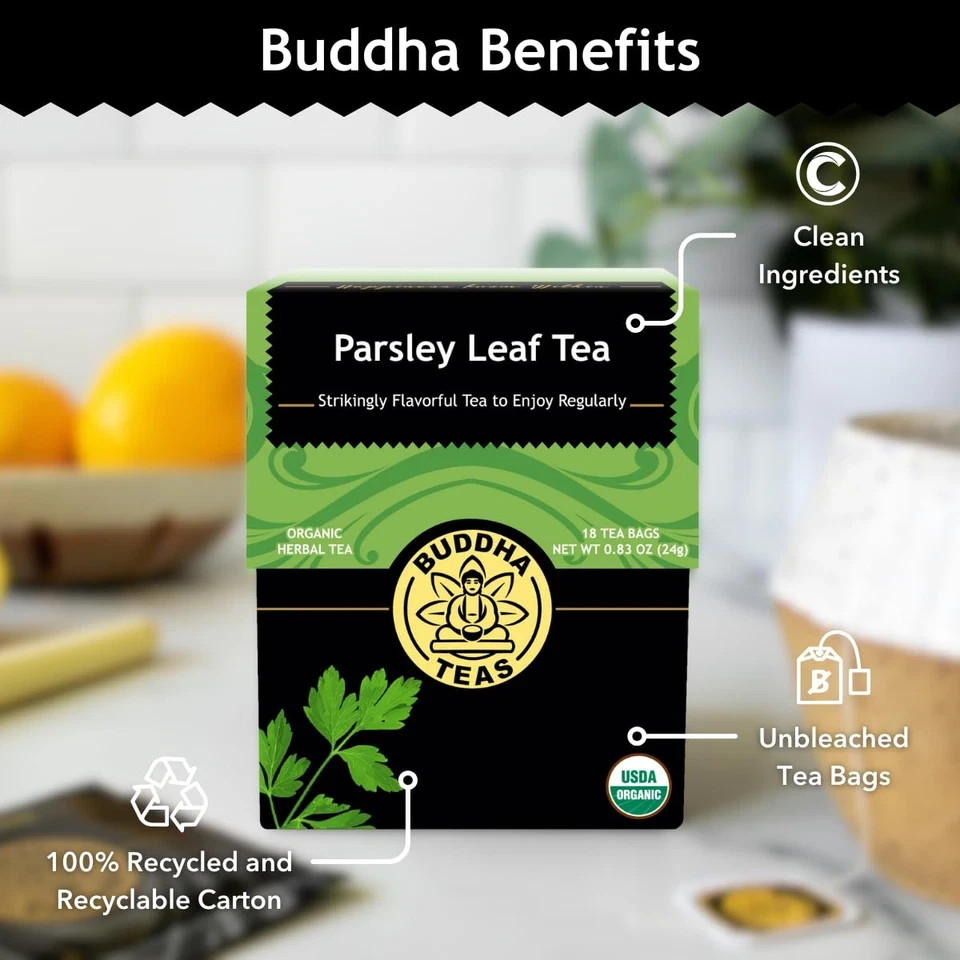 – Organic Parsley Leaf Tea – Herbal Tea – for Health & Wellbeing – with Antioxid