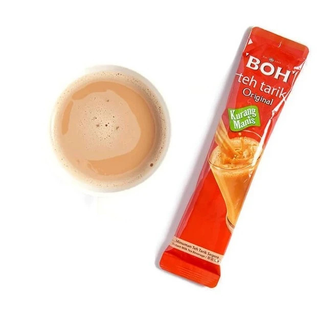 BOH Plantation TEH TARIK Kurang Manis Less Sweet 12 Packet 27g each Malaysia Tea