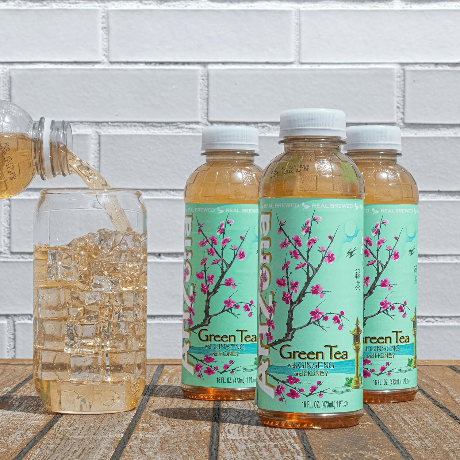 Arizona Green Tea with Ginseng and Honey – 16 Fl Oz (Pack of 12)