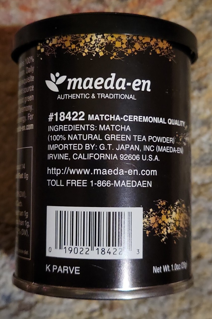 Maeda-En Matcha Ceremonial Quality Green Tea Powder 1-Ounce
