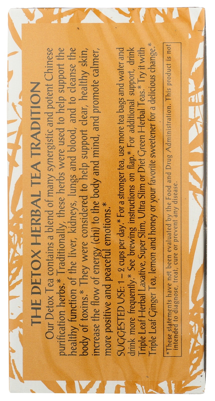 Detox Herbal Tea Bags By Triple Leaf 20 Count 3 Pack