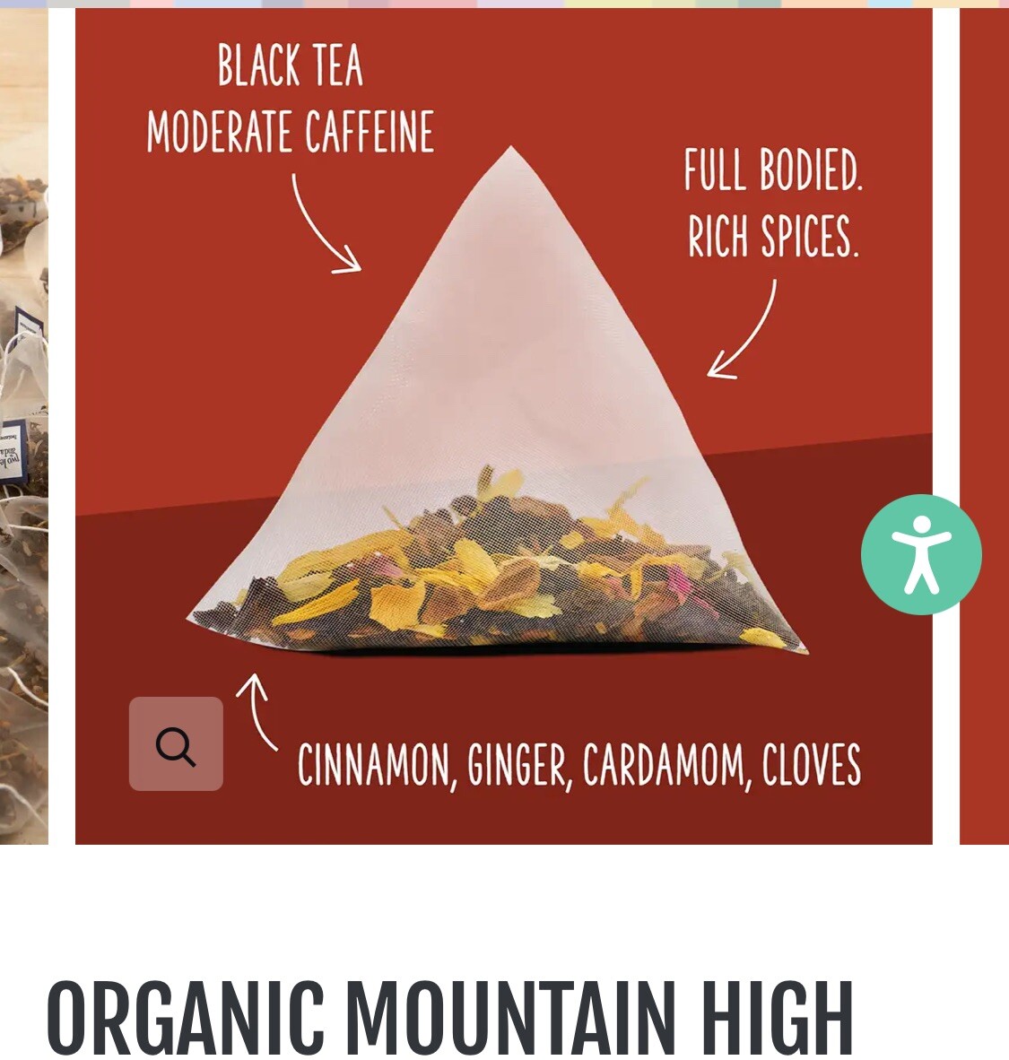 Organic Variety Pack Of 50 Single Packaged TWO LEAVES AND A BUD Tea Sachets