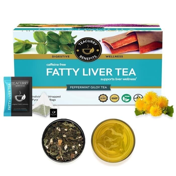 TEACURRY Fatty Liver Tea (30 Tea Bags) Supports Liver Wellness
