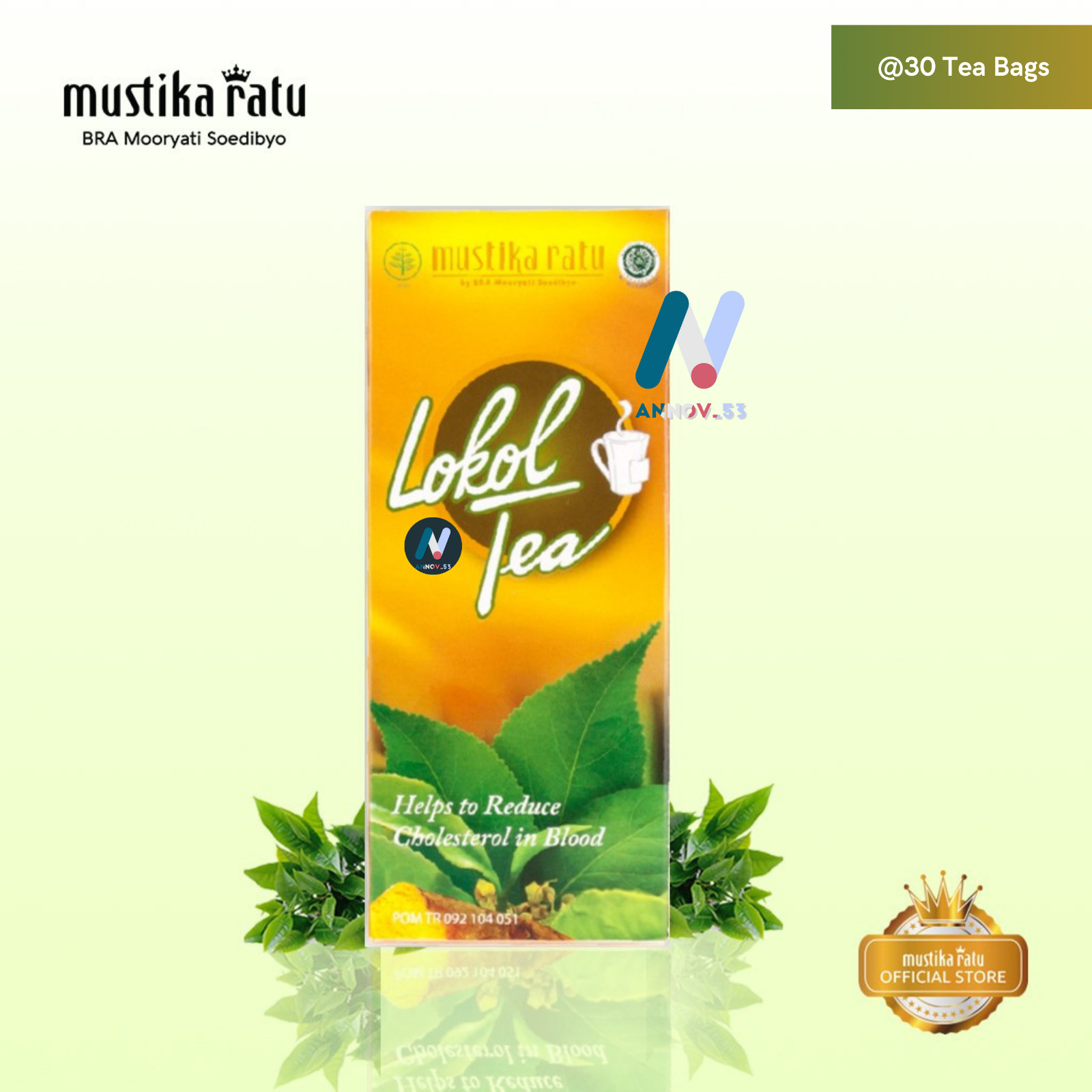 MUSTIKA RATU Lokol Tea Herbal Turmeric Curcumin Lower Cholesterol Healthy 2Pax