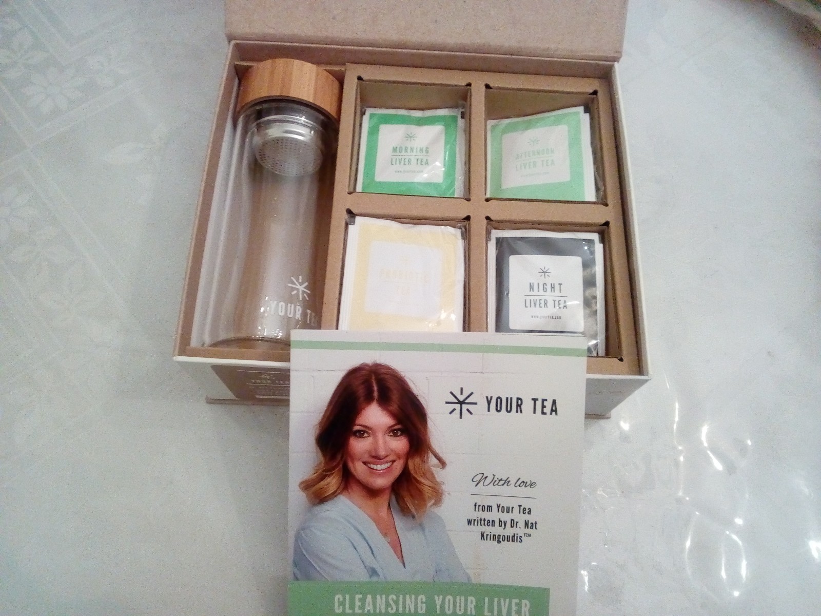 NEW !! Your Tea- 14 Day Liver Cleanse – Including Leak- Proof Glass Thermos