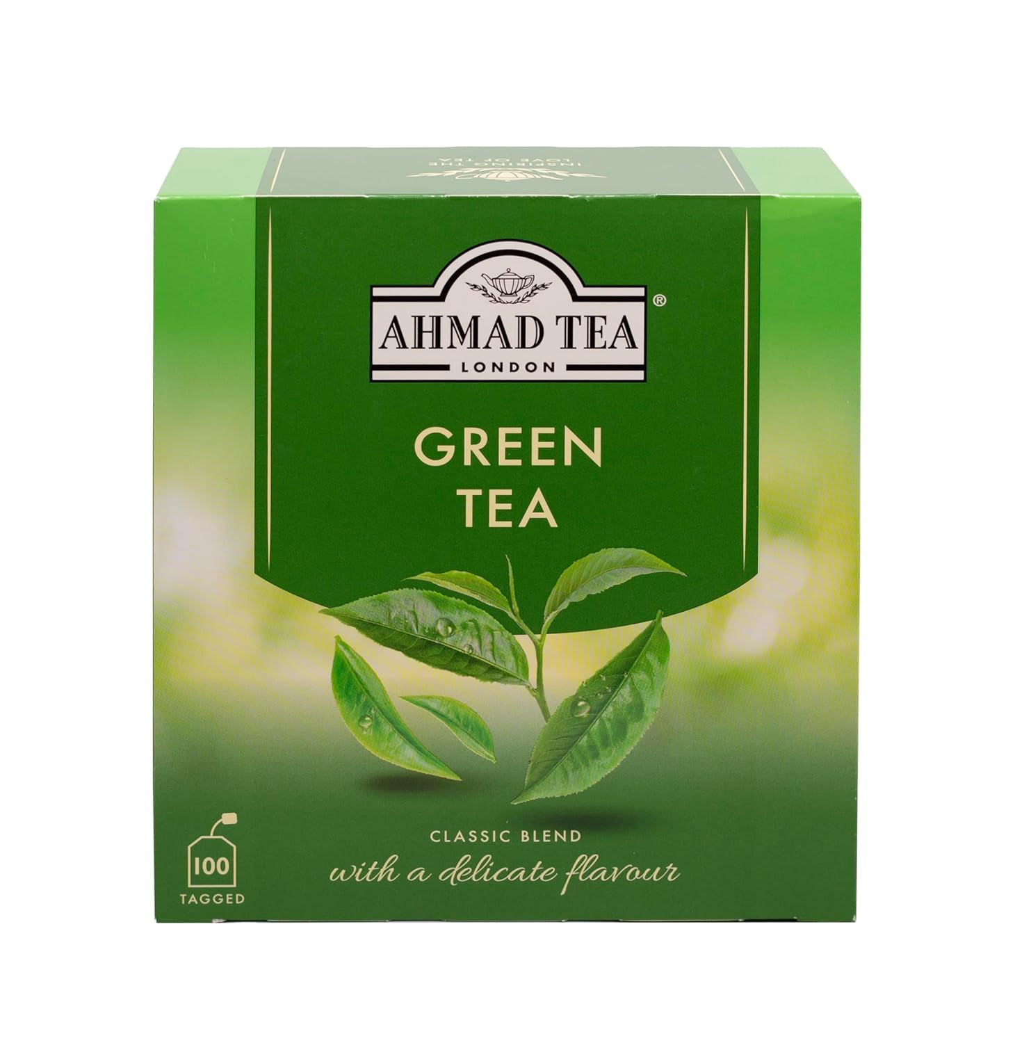 Pure Green Tea 100 Tagged Teabags 100 Count Quality Chinese Green Tea