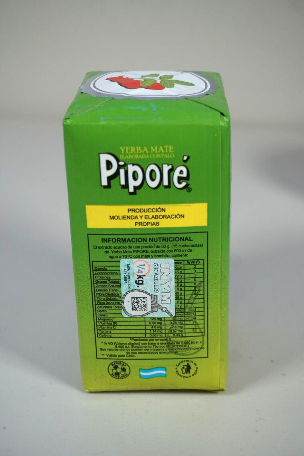 250 Gram Yerba Mate Pipore The Original Traditional drink Pure Hierba Herbal