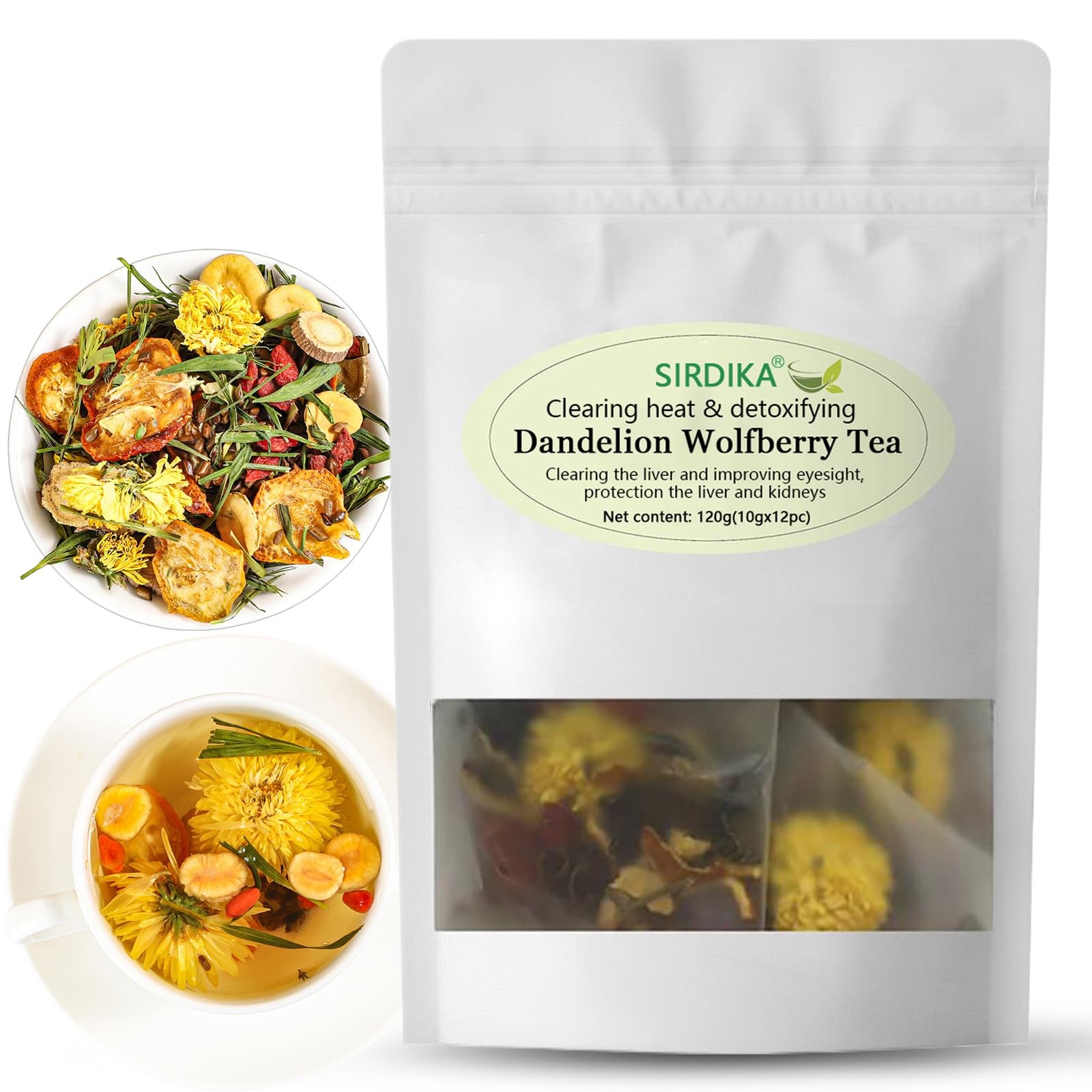 Dandelion Wolfberry Tea – Kidneys & Liver Health Tea, Seven 1Bag(12Pcs)
