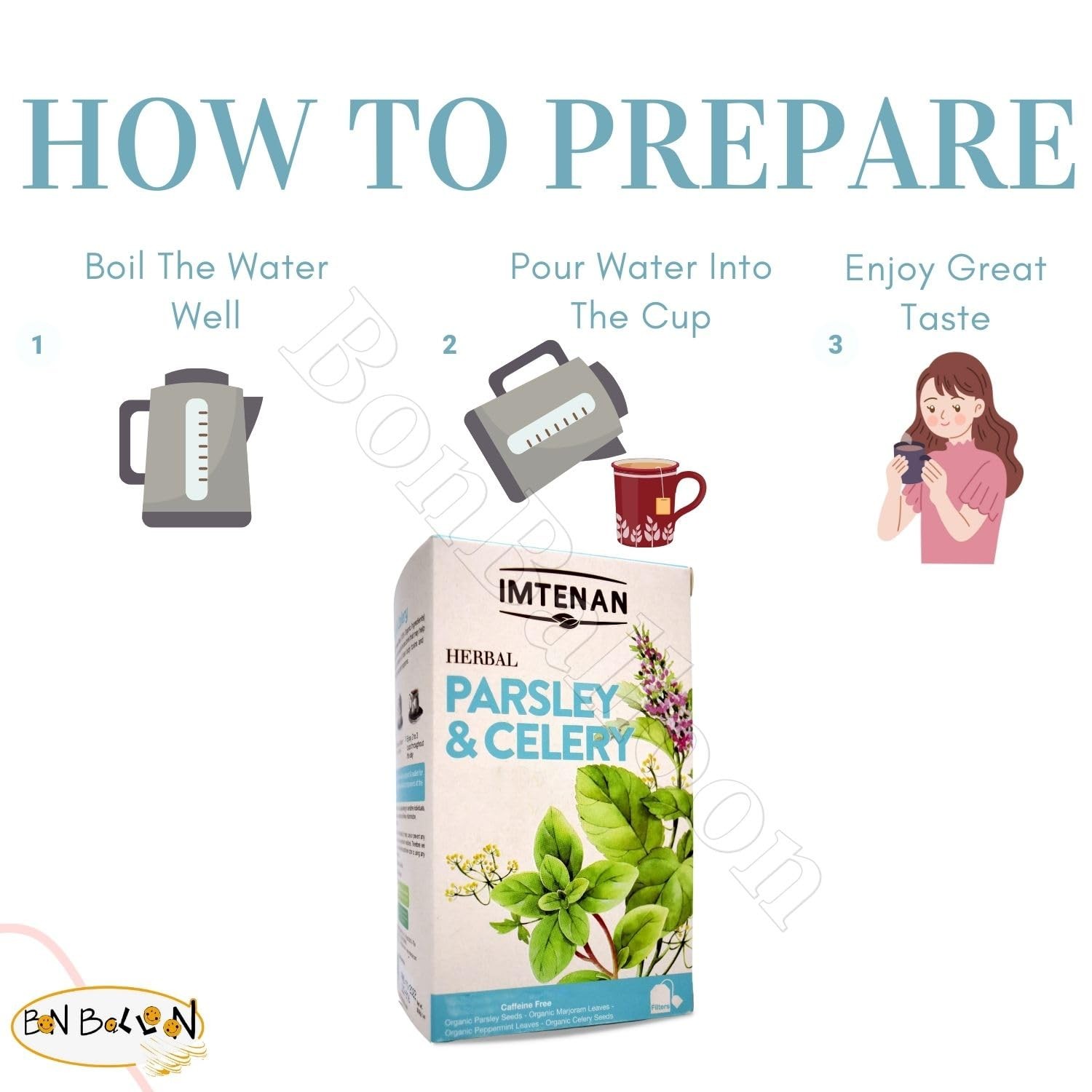 Imtenan Natural Drink Herbal Parsley And Celery Tea Bags Herbals…