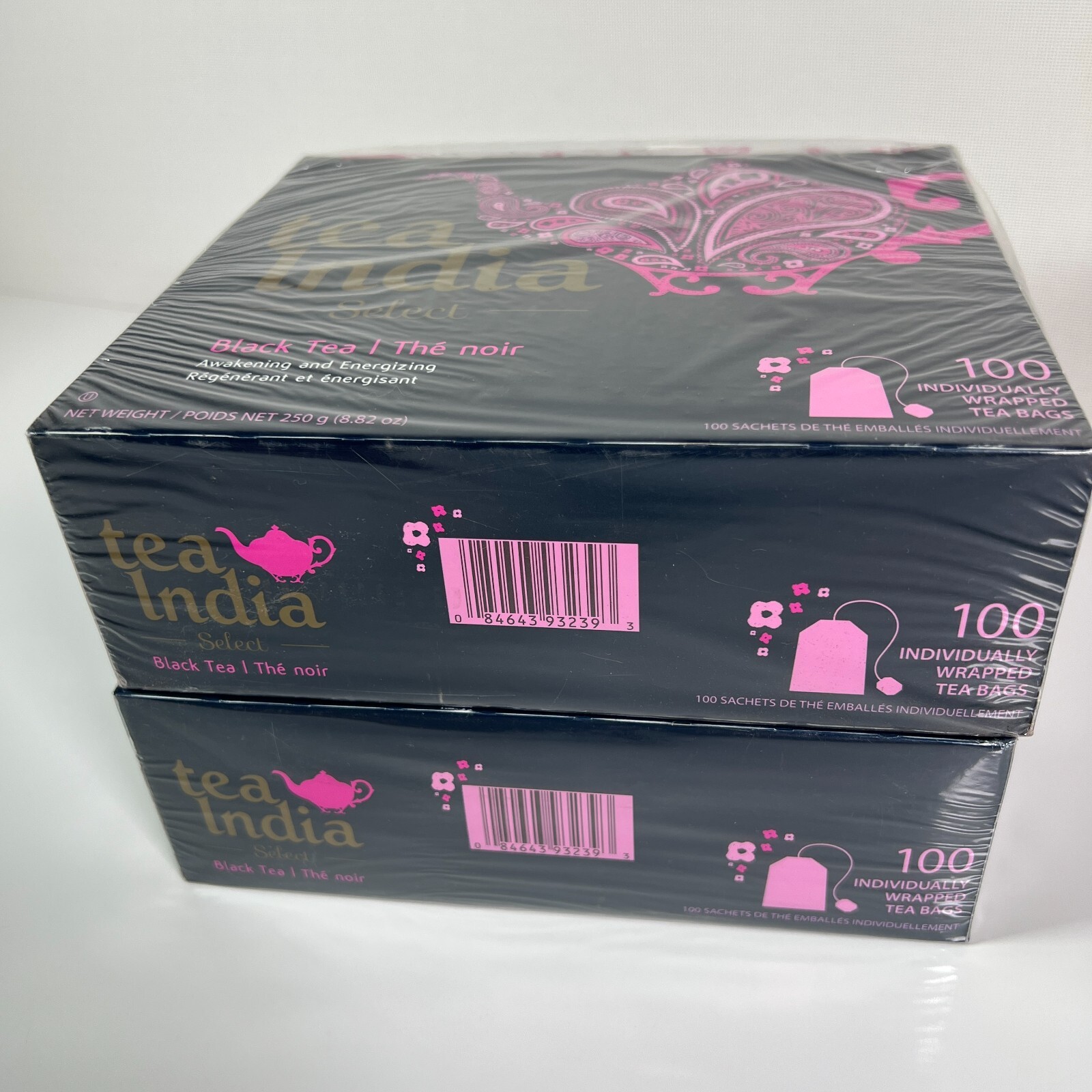 Tea India Select Black Tea Individually Wrapped Tea Bags Lot of 2 x 100 (200)
