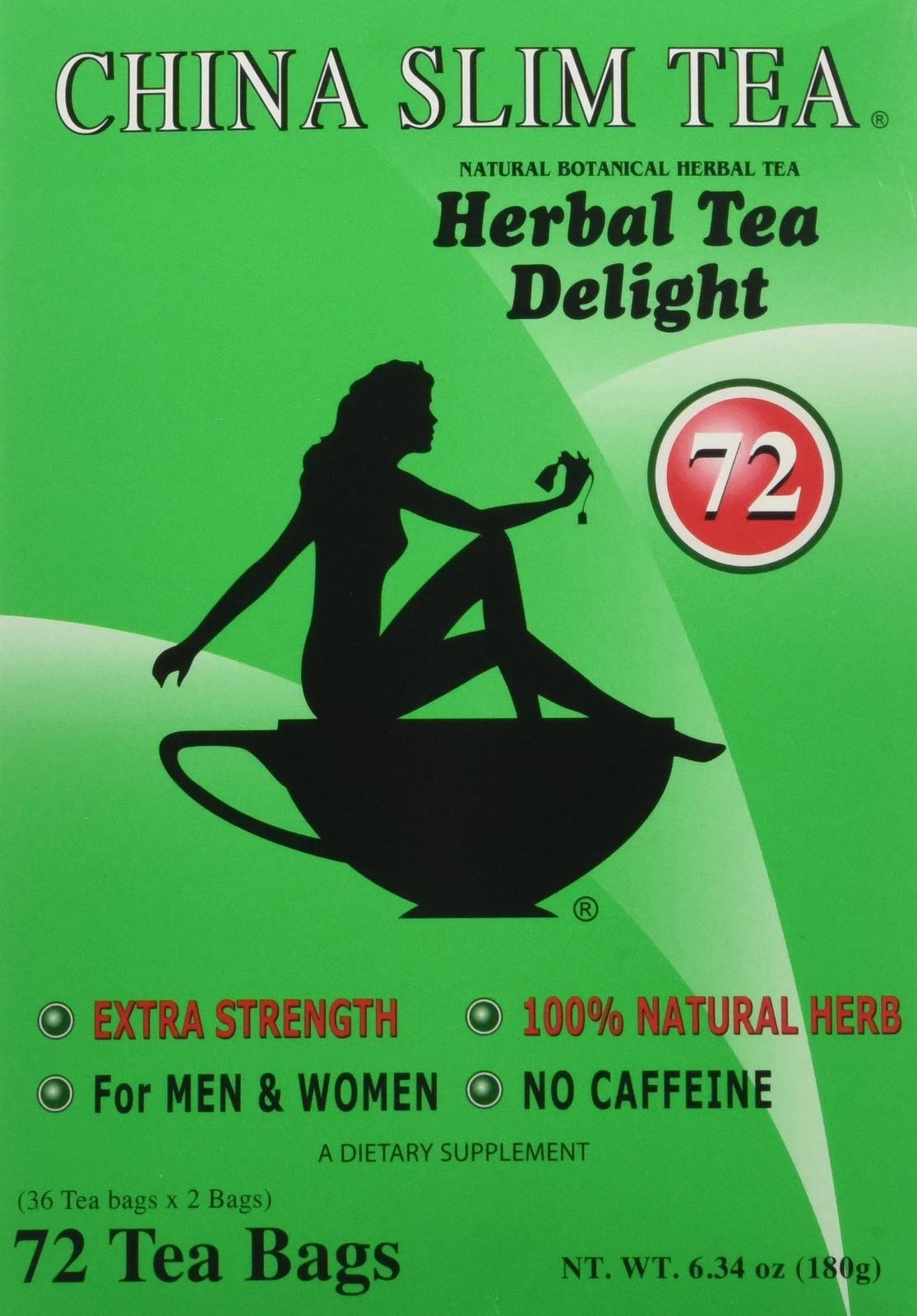 LOT OF 2x China Slim Tea Extra Strength – 72 Tea Bags. FREE US SHIPPING!
