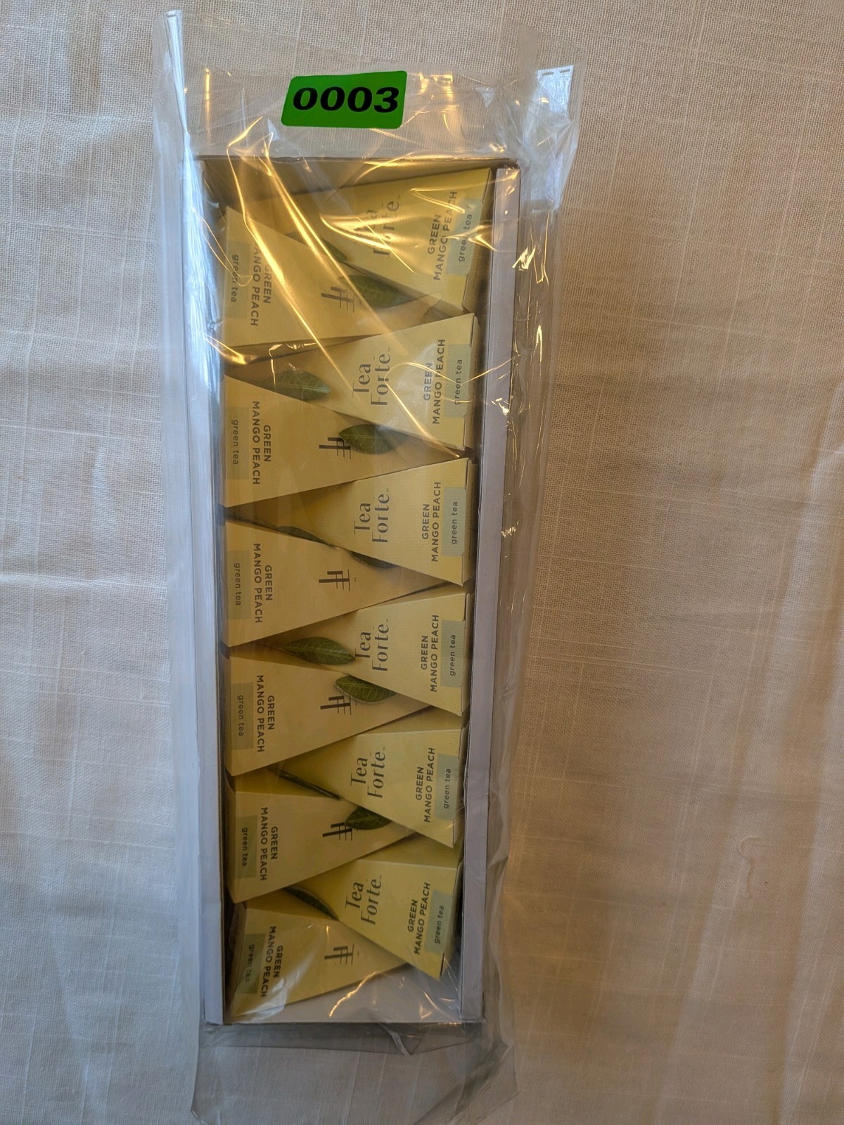 Tea Forte Green Mango Peach Green Tea Gift Set Sealed Premium Pyramid Bags