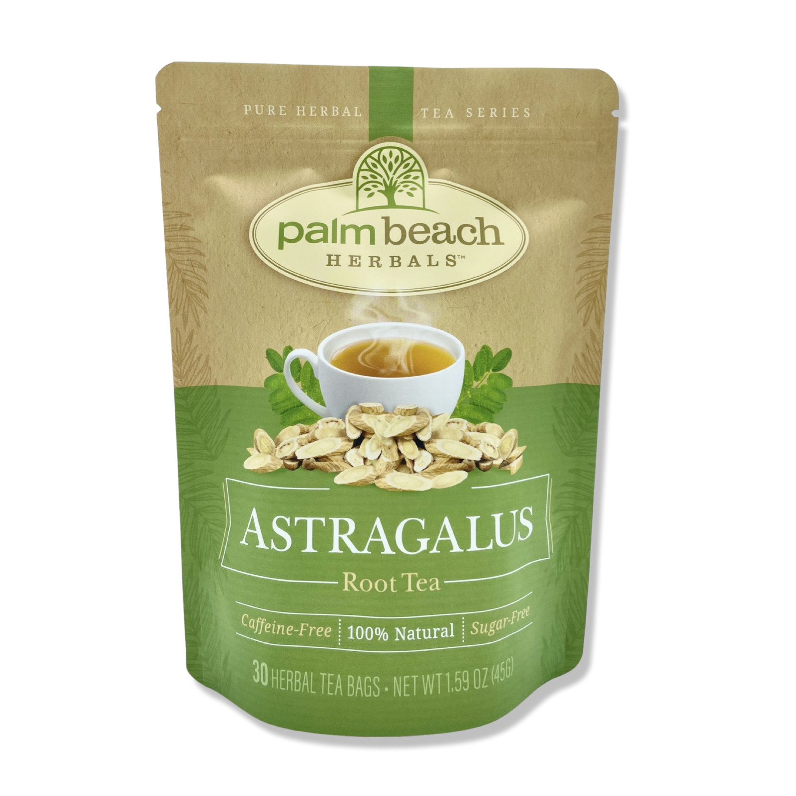 Astragalus Root Tea by Palm Beach Herbals | 30ct, Caffeine-Free