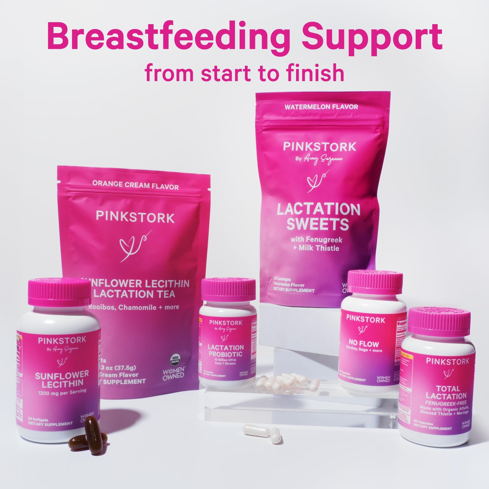 Pink Stork No Flow Tea Organic Sage Tea to Help Dry Up Breast Milk Supply Sto…