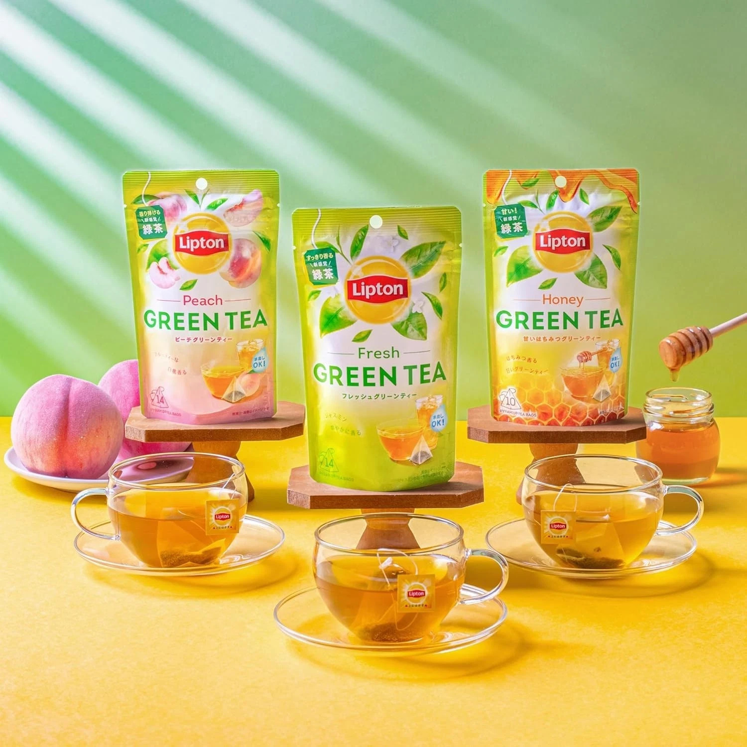 Lipton Honey Green Tea Tea Bags 10 Bags x 6 Packs Sweet Honey Flavor Japan