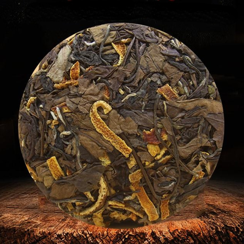 200g Tangerine Peel White Tea Cake Authentic Shoumei Dried Tangerine White Tea