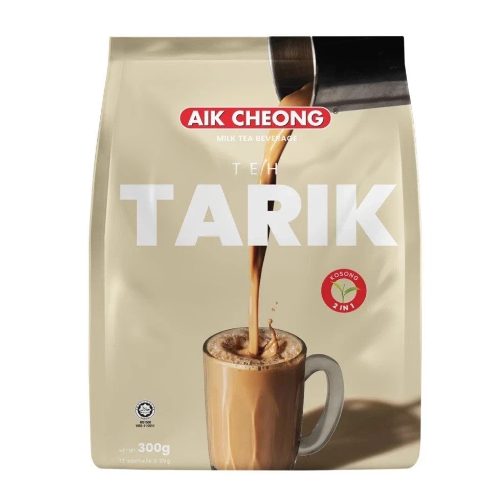 Aik Cheong 2 In 1 Teh Tarik Kosong No Sugar Added (25gm x 12) X 2 PACK