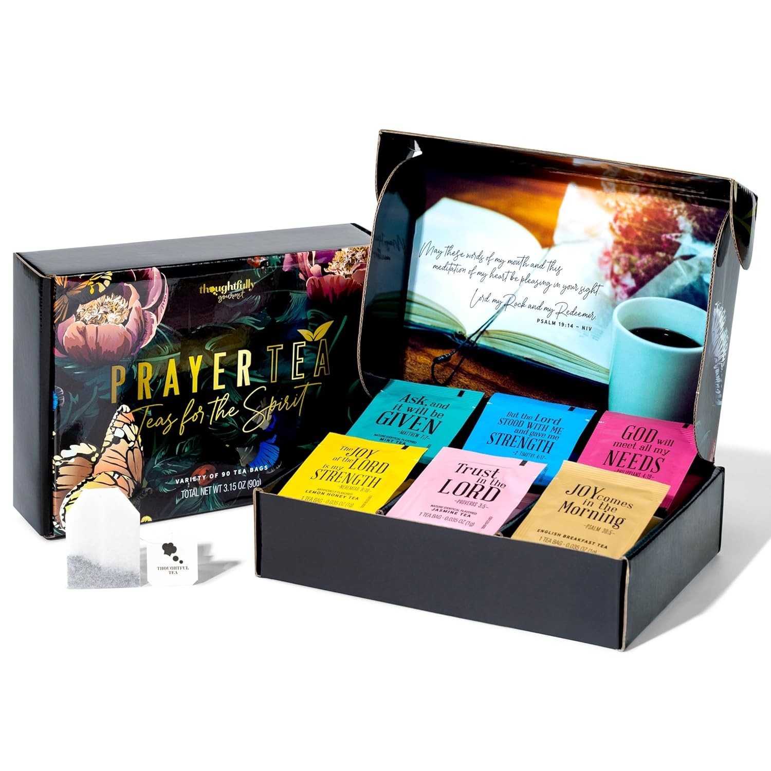 Deluxe 90 Count Tea Affirmations Set – Enjoy 6 Flavors with Bible Inspiration