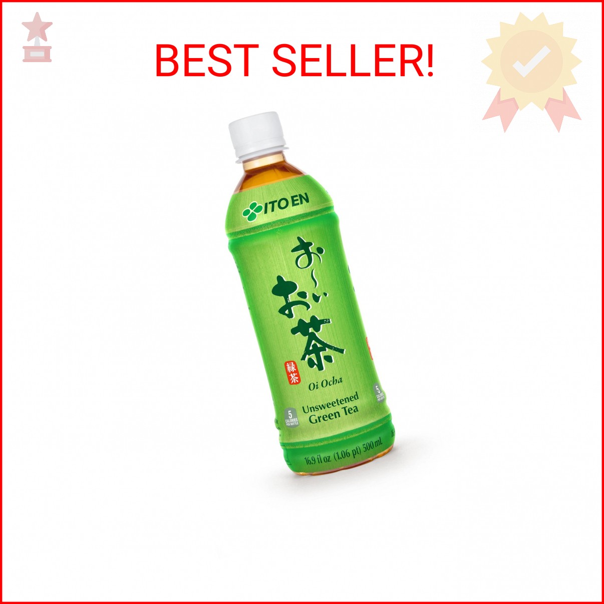 Ito En Tea Oi Ocha Green Tea, Unsweetened, 16.9 Ounce (Pack of 12)