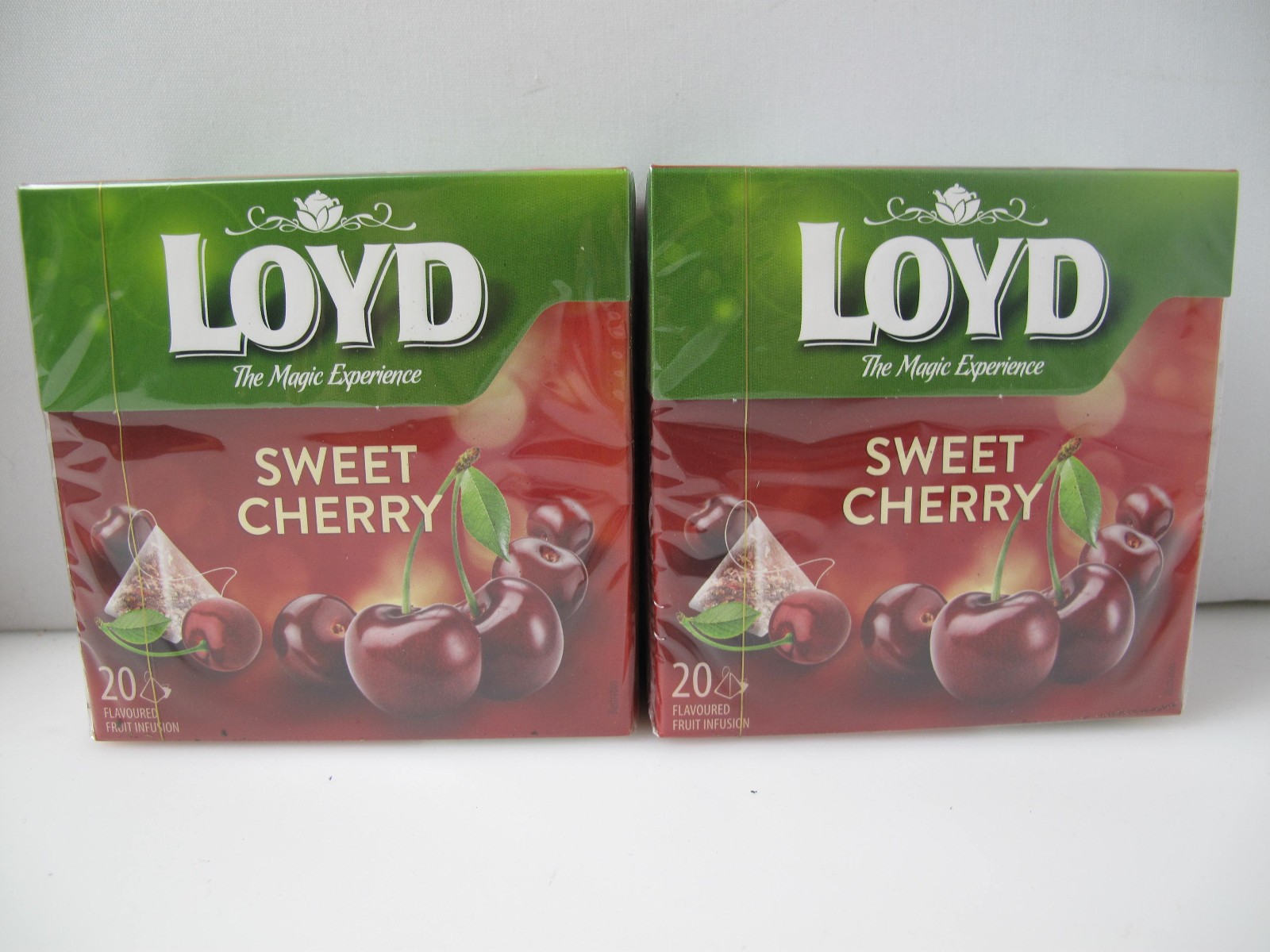 2 LOYD SWEET CHERRY Flavored Fruit Tea 20 Teabags Boxes (40 servings total)