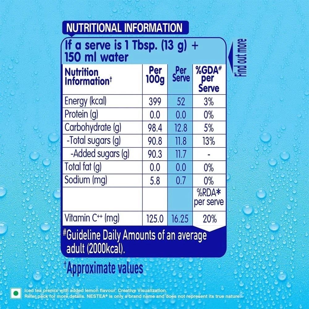 Nestea Powder Instant Iced Tea | Lemon Flavour 400g