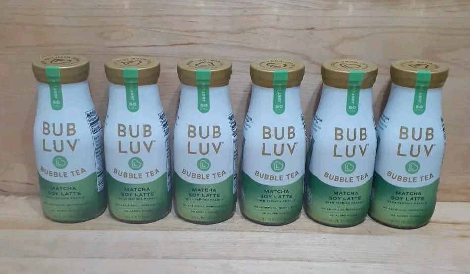 6 BTLS: BUB LUV BUBBLE BOBA TEA MATCHA SOY LATTE tapioca pearls LO sugar KETO