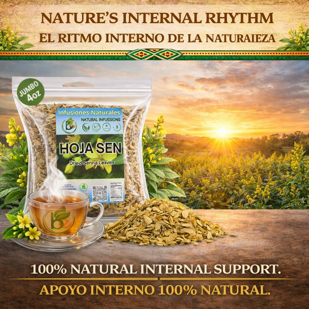 Hoja de Sen Té (Senna Leaf Tea Natural) Net Wt. 4 oz (113g) – 100% Natural,Vegan