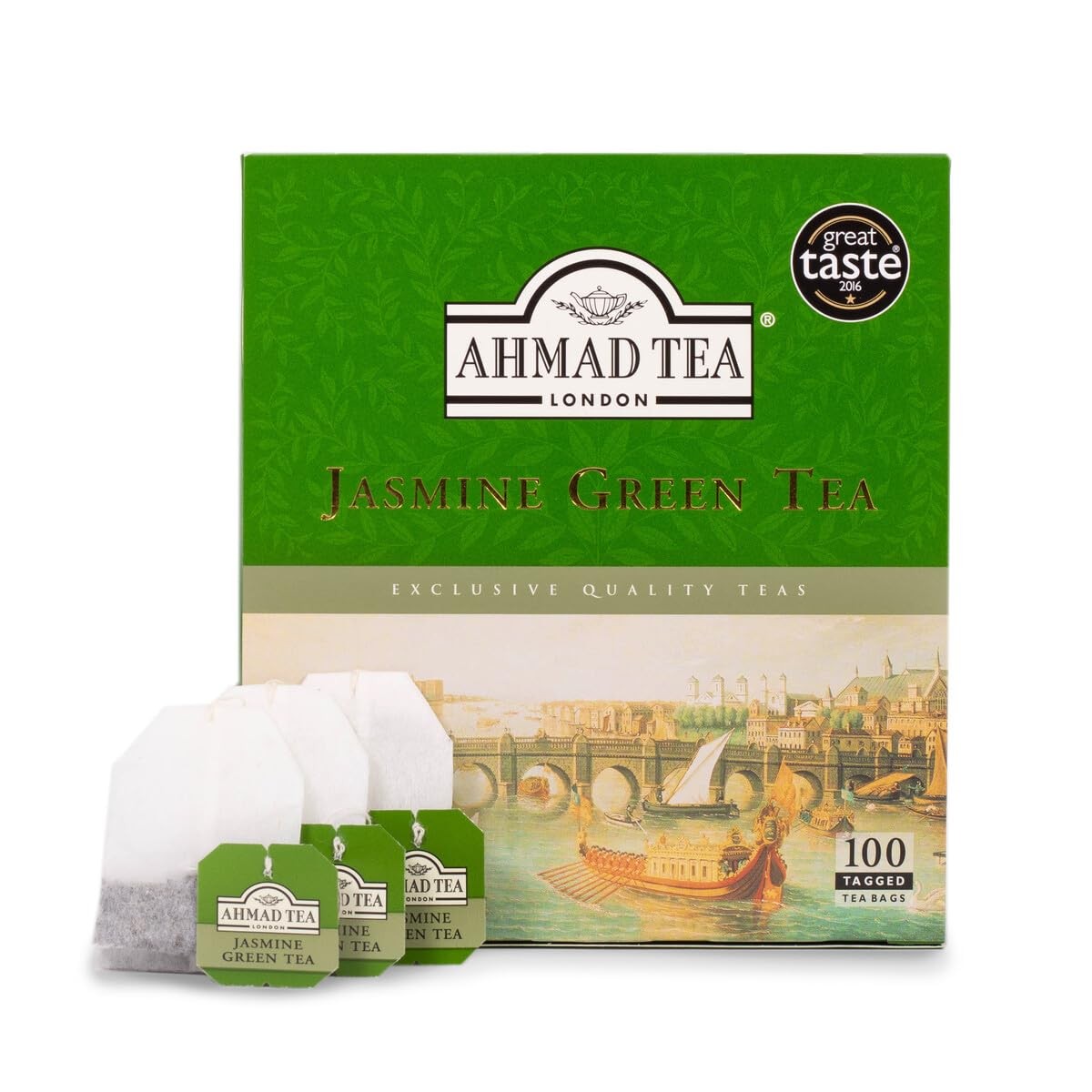 Ahmad Tea Jasmine Romance Green Tea 100 Count Delicious Antioxidant Brew