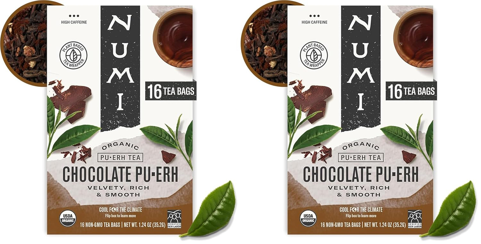 Numi Organic Emperor’S Pu-Erh Tea, 100 Tea Bags, Aged Fermented Yunnan Black Tea