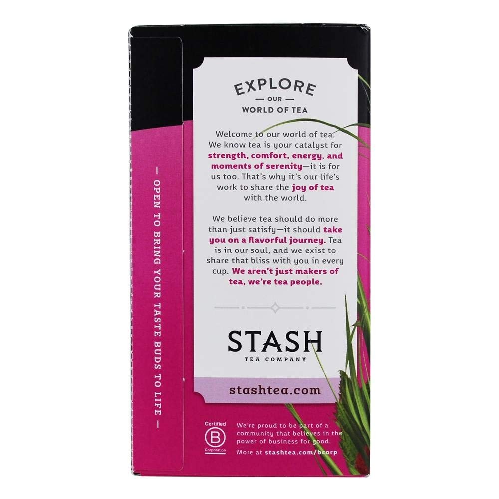 Stash Tea Wild Raspberry Hibiscus 20 Bags 20 Count (Pack of 1)
