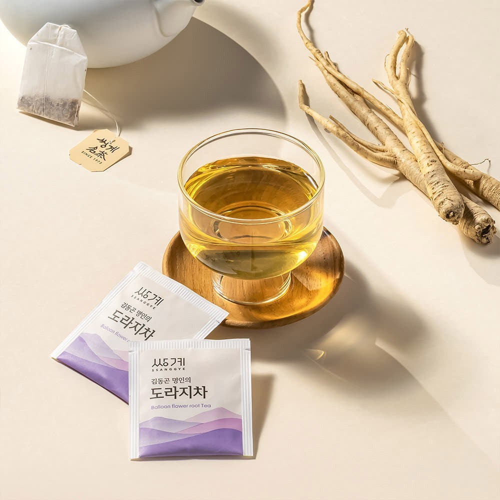 Ssanggye Bellflower Root Tea 50 Bags Korean Doraji Herbal Tea Caffeine Free