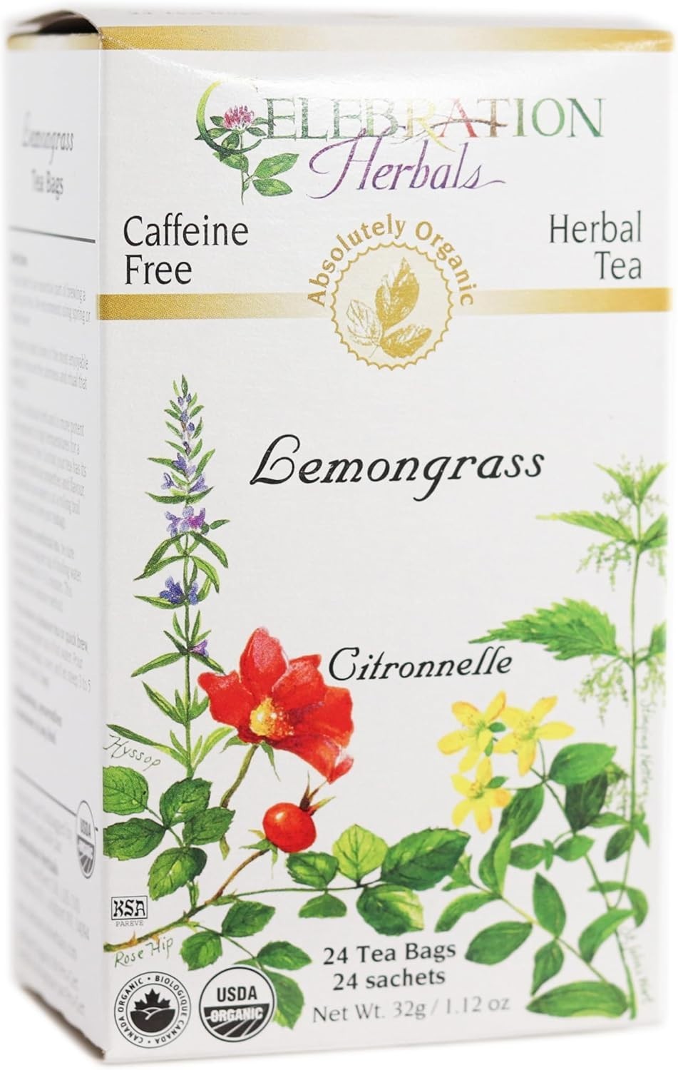celebration lemongrass tea 24 tea bags EXP: 10/26