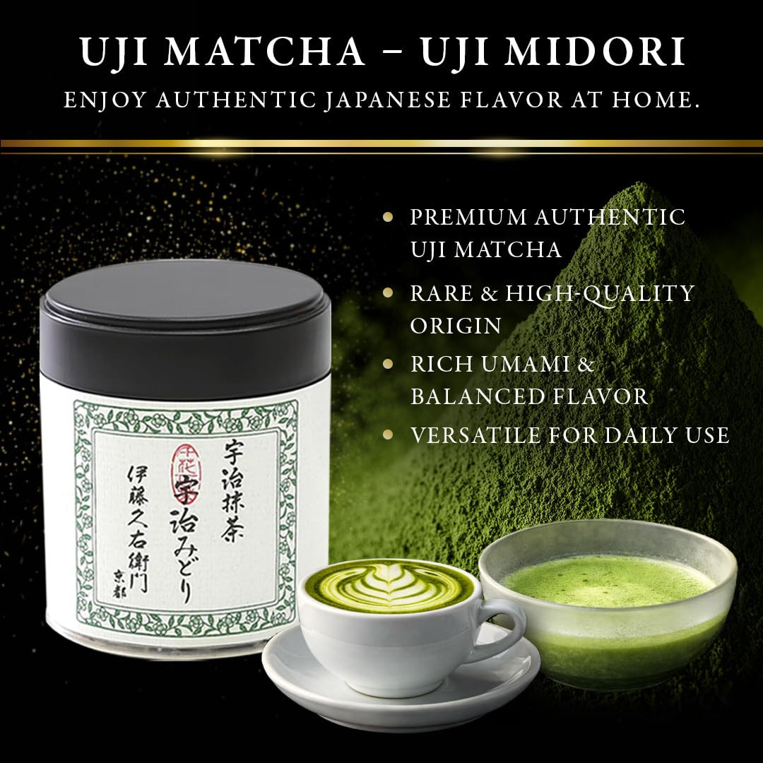 ITOHKYUEMON Kyoto Uji First-Harvest Ceremonial Grade Matcha Green Tea Powder – A