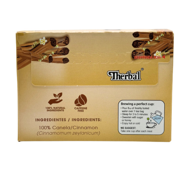 Therbal Te de Canela/ Cinnamon tea Infusion Herbs 25 bags