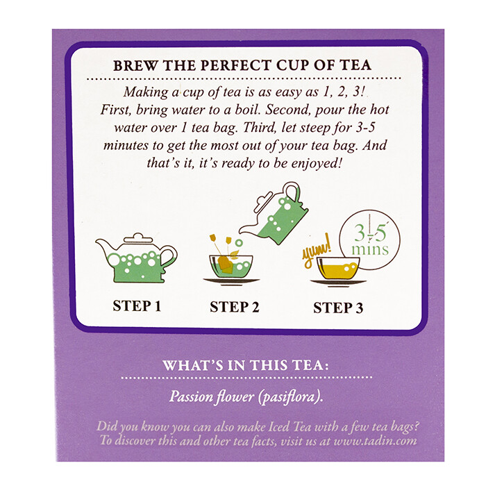 TADIN PASSION FLOWER HERBAL TEA 24 BAGS