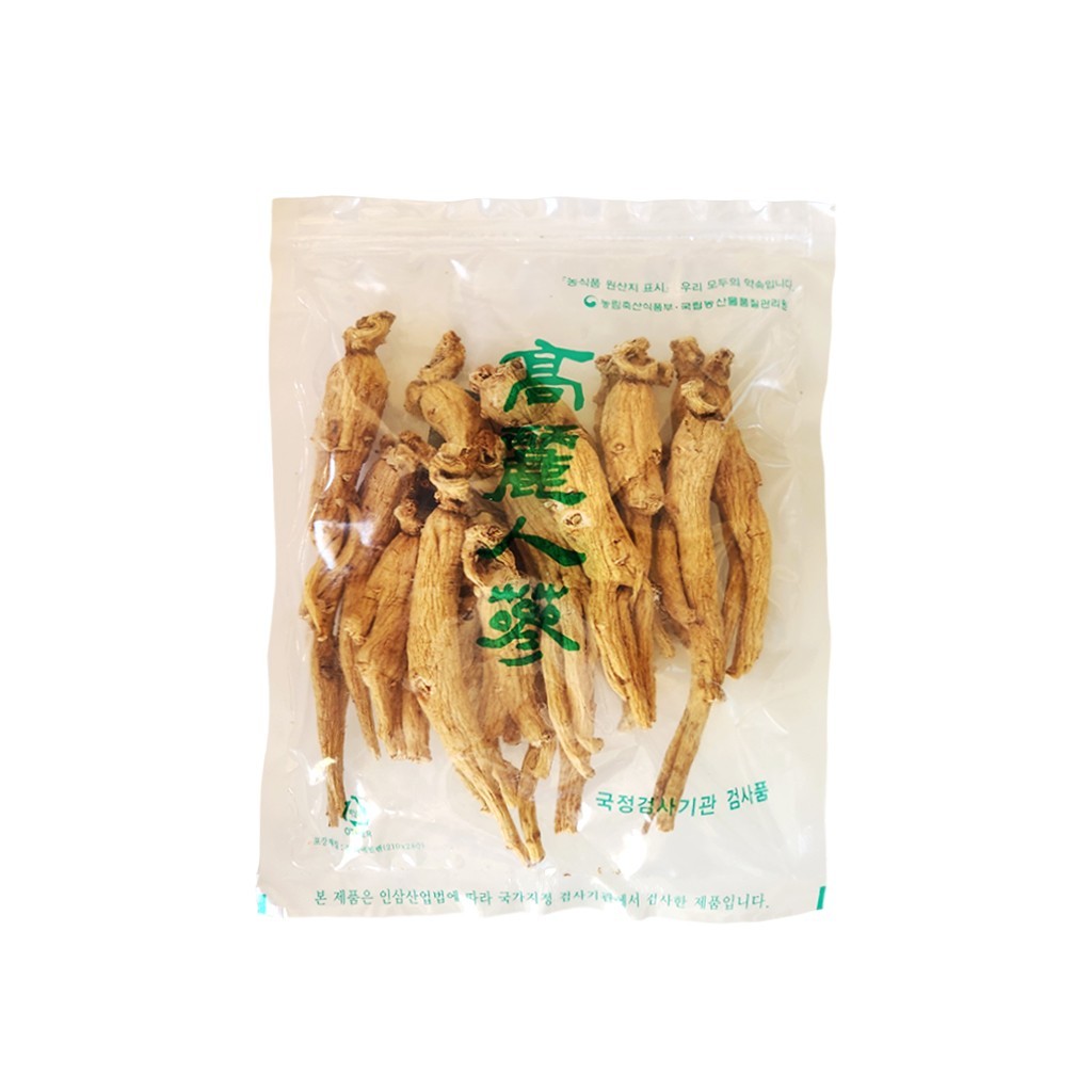 Top Grade 6-Year-Old Korean Ginseng (Dried White Ginseng) / 300g 15 Roots