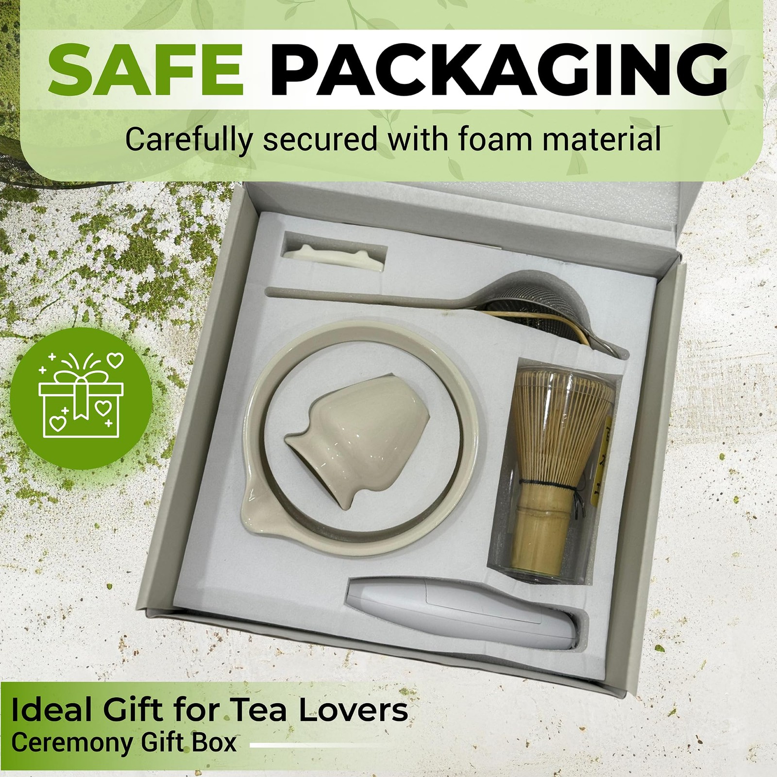 Matcha Whisk Set with Matcha Bowl – Matcha Set Frother, Whisk, Matcha Spoon, …