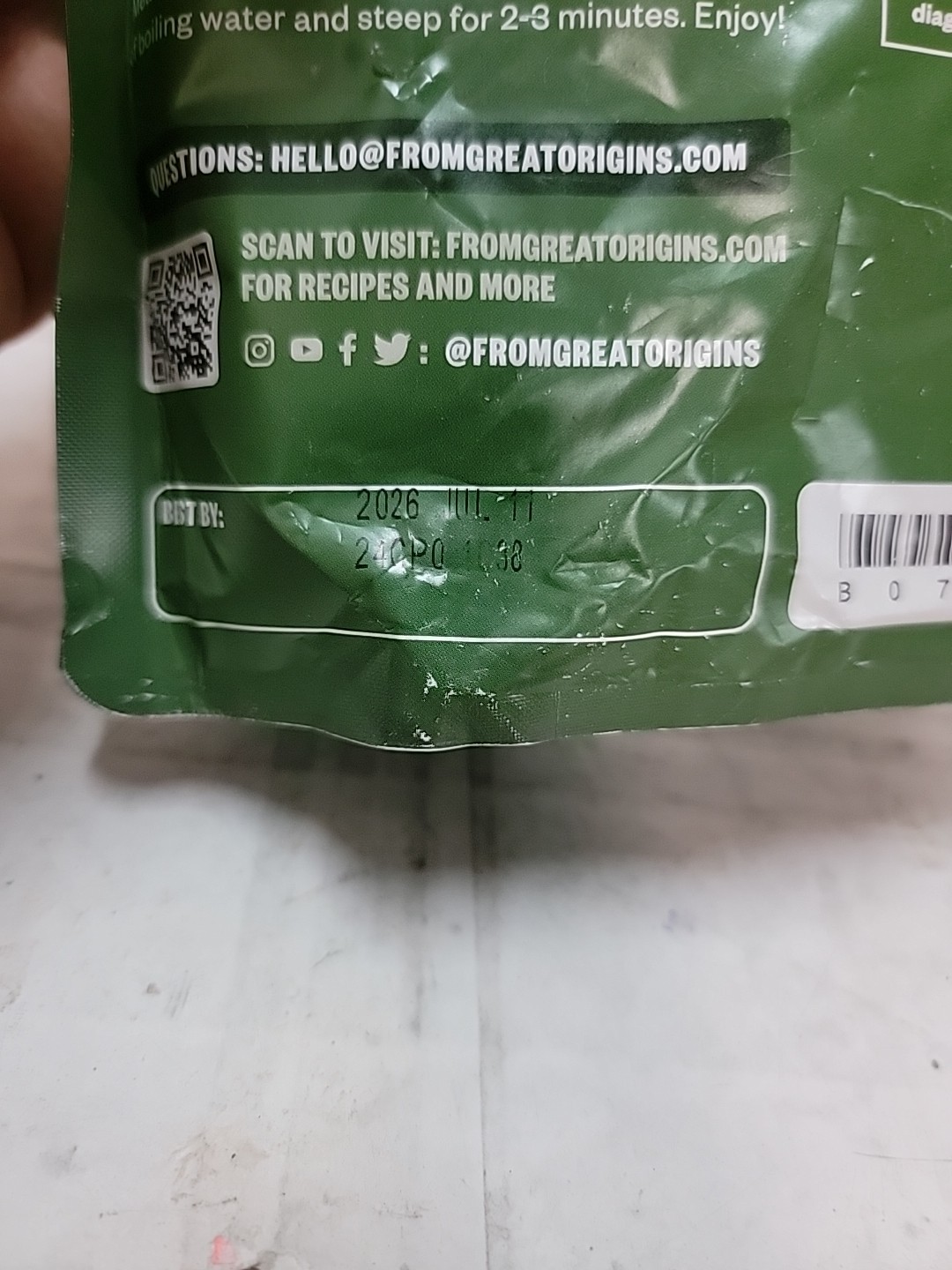 FGO Organic Gunpowder Green Loose Leaf Tea, Resealable Kraft Bag, 16oz, BB7/26