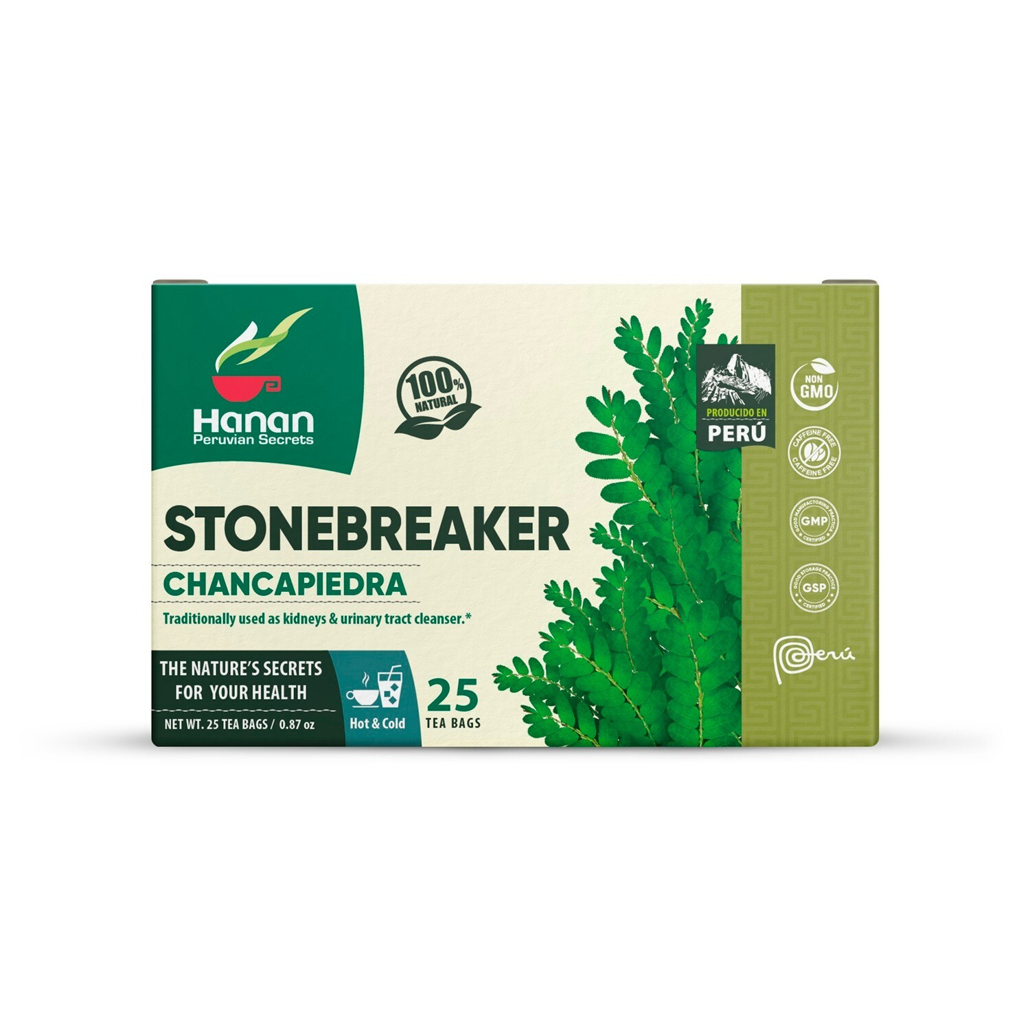 Hanan Peruvian Secrets Chancapiedra Herbal Tea | 100% Natural Stonebreaker | 25