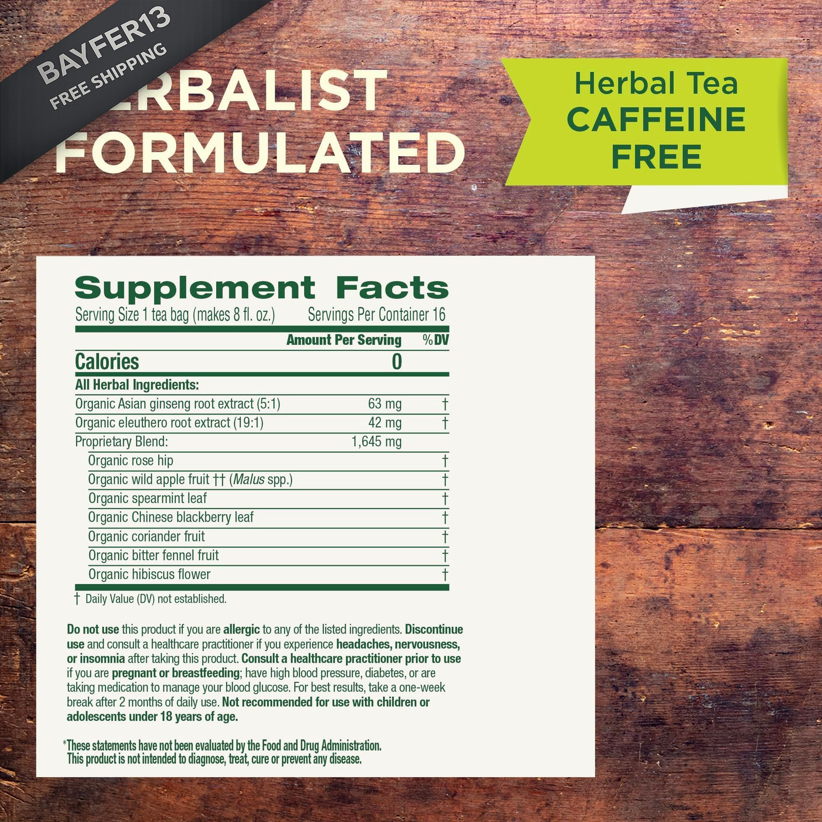 Traditional Medicinals Organic, Stress Ease Focus, 16 Count (Pack of 1)