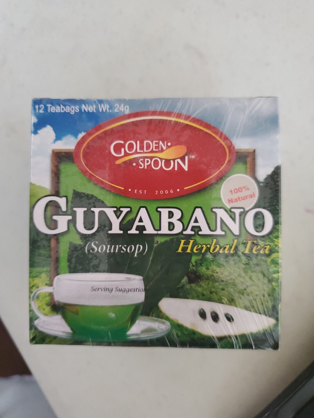 Golden Spoon GUYABANO Herbal Tea 24g X 12 Teabags