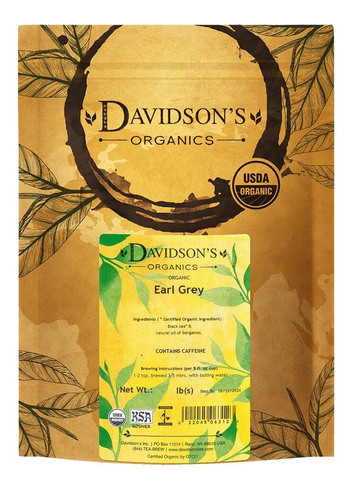 Davidson’s Tea Bulk, Earl Grey, 16-Ounce Bag 16 Ounce (Pack of 1), Black