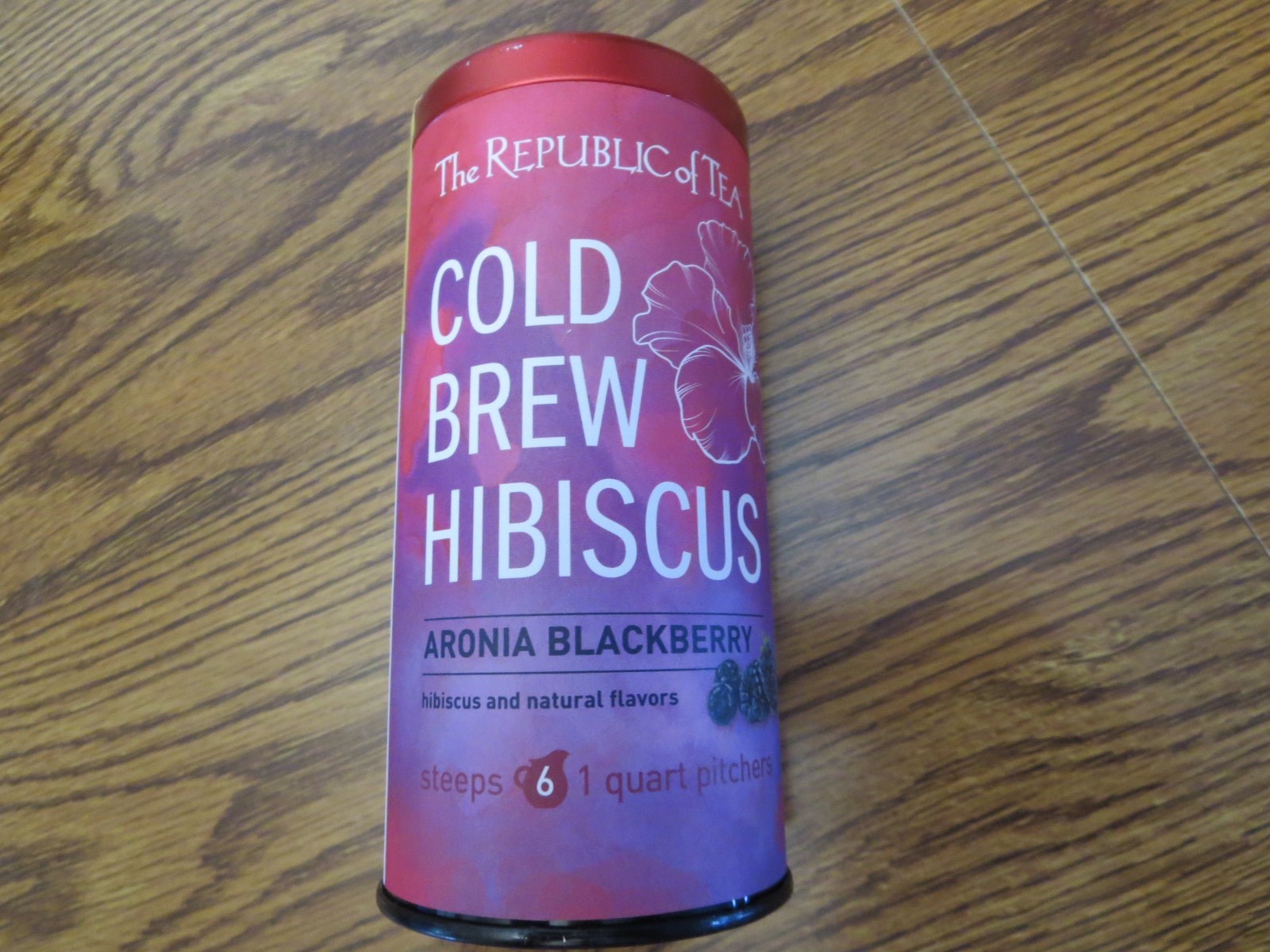 1 The Republic of Tea COLD BREW HIBISCUS Aronia Blackberry 6 Quarts EXP 7/2027