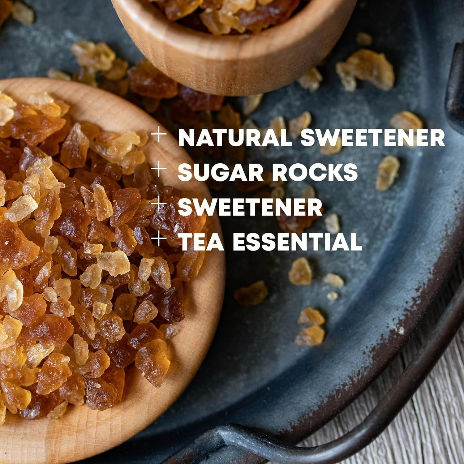 Elegant 1 LB Natural Medium Light Brown Rock Sugar for Tea & Coffee Perfection