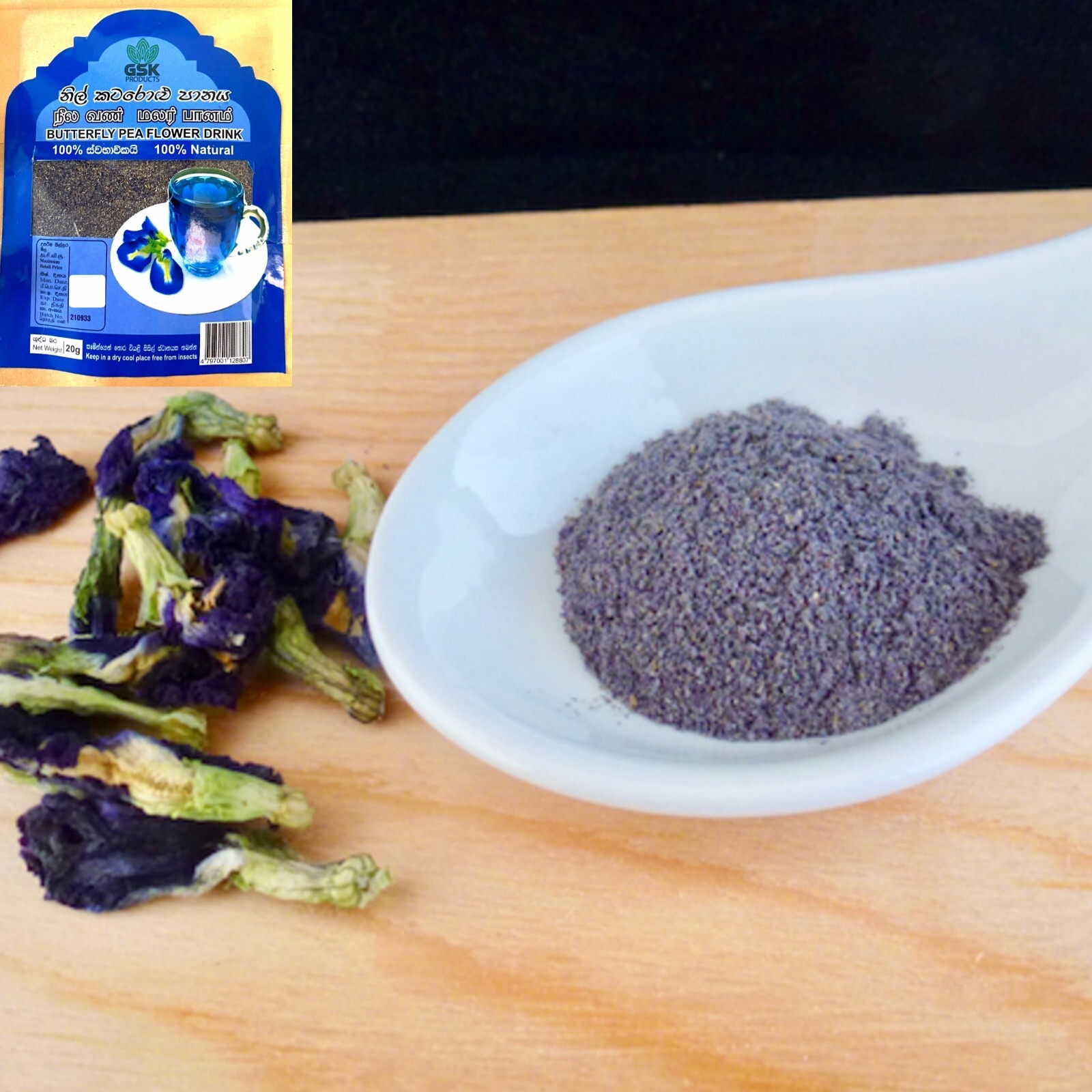 Blue Butterfly Pea Flower Powder Pure Organic Natural Herbal Drink – Gluten Free