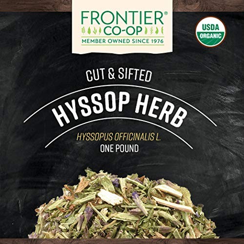 Frontier Co-op Organic Hyssop Herb, 1lb Bulk Bag, Cut and Sifted | 100 Natural