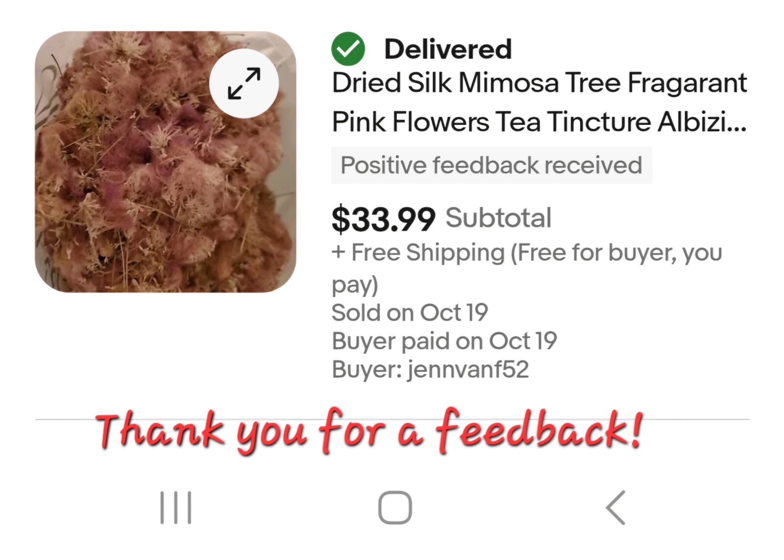 Albizia Julibrissin Mimosa Flower Dried Pink Blossoms Tea Herb Brew Organic