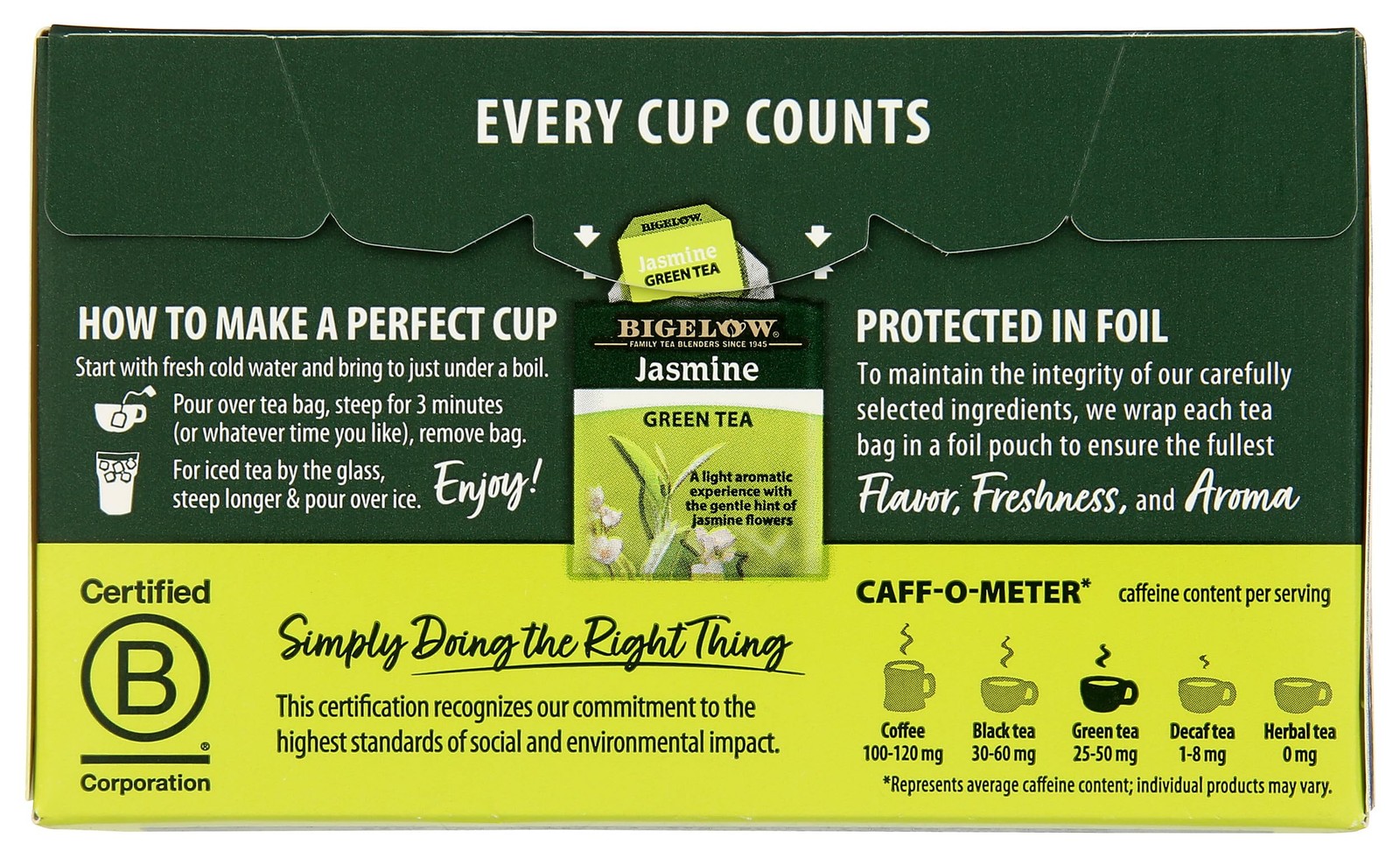Bigelow Tea Jasmine Green 20 Count (Pack of 1) 20