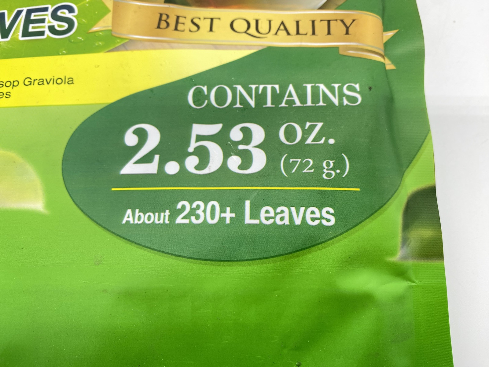NalLife Organic Soursop Graviola Leaves For Tea / 2.53 oz (about 230+ leaves)